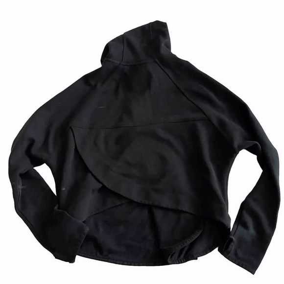 Nike Women's Black Asymmetrical Zip Athletic Tech Fleece Butterfly Hoodie Small - Picture 6 of 6
